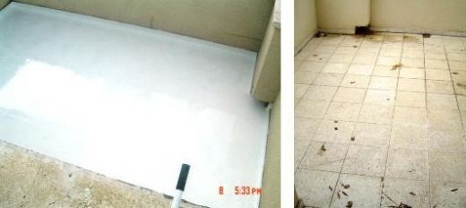 איטום מרפסת עם חומר איטום פוליאוריטני לבן